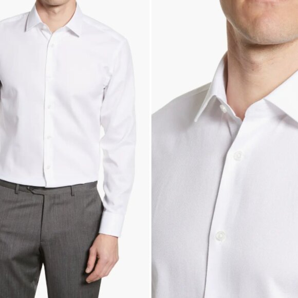 BOSS Marley Sharp Fit White  Dress Shirt Size 16-1/2 / 34/35(L)- Hugo Boss Shirt - Picture 1 of 5